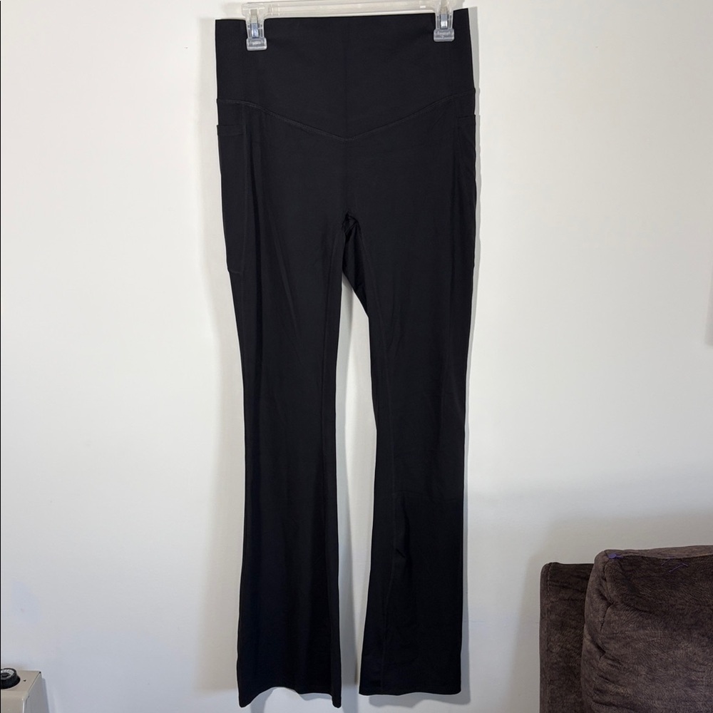 Halara UltraSculpt High-Rise Black Flared Active Pants - Large Tall - LT